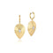 Large Pear Shape Diamond Layered Pear Huggies Earrings - 1
